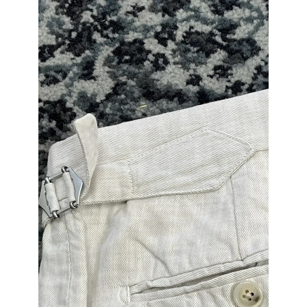 Suitsupply Brentwood Men’s Linen Trousers Classic Pants Size 50